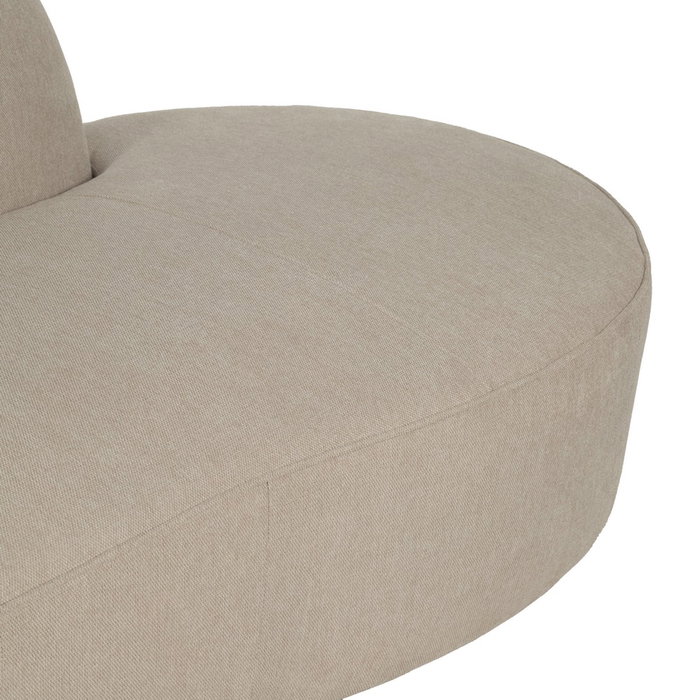 Sofá 3 Plazas Beige Tejido-Madera 229 X 100 X 76 cm