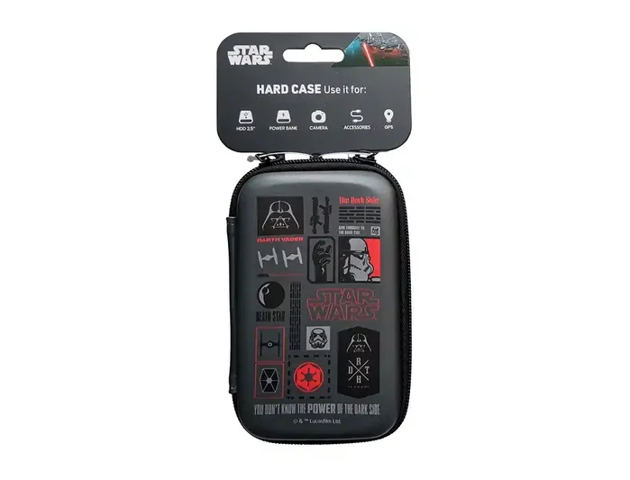 Wondee Hard Case Star Wars Dark Side Funda Rígida Protectora para HDD 2.5", Power Banks, Cámaras y Accesorios - Licencia Oficial Disney