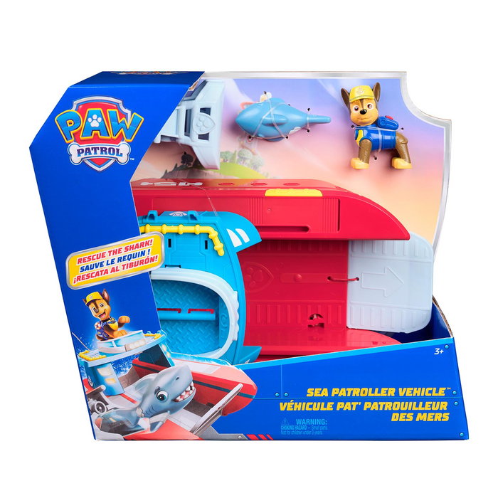 SPIN MASTER Barco de Rescate Sea Patroller de Patrulla Canina con Chase y Tiburón