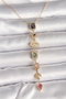 Heliophilia Silver Collar de Acero con Piedra de Circonio Dorado 45 cm