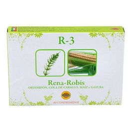 ROBIS R-3 Diurético 60 Comp. Indicado para afecciones renales, retención de líquidos, cálculos y cistitis.