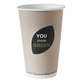 Thank You Vaso 47 cl, 800 Unidades, Vaso de PS Blanco de Un Solo Uso, Taza