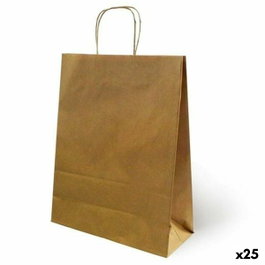 Fama Bolsa de Regalo de Papel Kraft con Asas Retorcidas, Set de 25