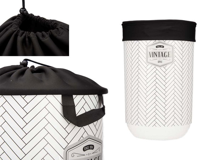 Kipit Pongotodo Plástico 40L con Cierre Tela Vintage 34 x 52.5 x 34 cm (Set de 4)