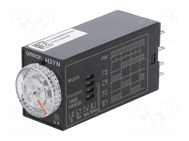 OMRON H3YN-2B-200-230AC Relé de tiempo DPDT 200-230VAC OMRON H3YN-2B-200-230AC Relé de tiempo DPDT 200-230VAC
