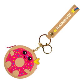 The Concept Factory Monedero Kawaii de Silicona con Anilla y Correa - Diseños Surtidos (Donut, Gato, Bebida)