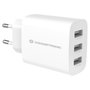 Conceptronic Althea Cargador de Pared 3 Puertos USB-A 30W Blanco