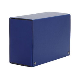 Pardo Caja de proyectos con broches extra, lomo 150mm, 320x245mm, azul