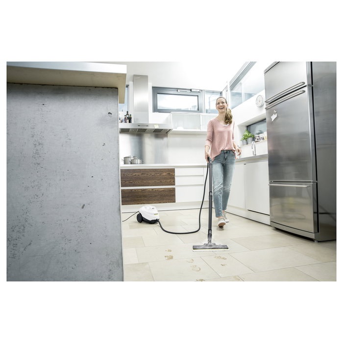 Kärcher SC 3 EasyFix Limpiador a Vapor de Cilindro 1900 W 1 L Boquilla EasyFix para Suelos Duros y Vidrio Negro y Blanco