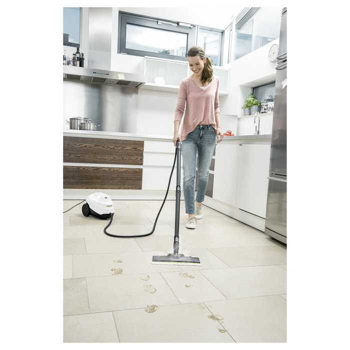 Kärcher SC 3 EasyFix Limpiador a Vapor de Cilindro 1900 W 1 L Boquilla EasyFix para Suelos Duros y Vidrio Negro y Blanco