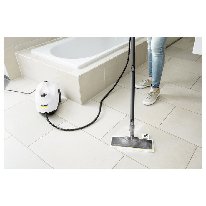 Kärcher SC 3 EasyFix Limpiador a Vapor de Cilindro 1900 W 1 L Boquilla EasyFix para Suelos Duros y Vidrio Negro y Blanco