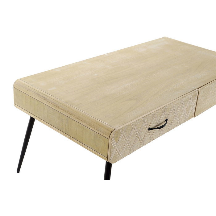 DKD Home Decor Mesa de Centro Paulownia y MDF con 2 Cajones SCANDI PAN
