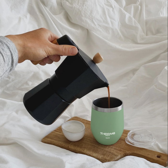 Thermosport Taza de Viaje de Acero Inoxidable, 360 ml, Varios Colores, Termo para Bebidas Calientes y Frías (12 Unidades)