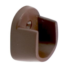 HERRAJES ALK Soporte Tubo Ovalado Plástico Marron