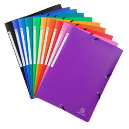 Carpeta De Gomas Y Solapas Exacompta Pp Opaco A4 Con Etiqueta Surtido
