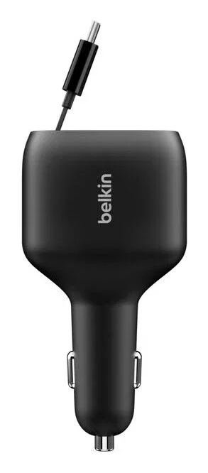 Belkin - Cargador de coche universal para encendedor BoostCharge, 75W, carga rápida USB-C, 0.75m, negro