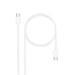 NANO CABLE USB-C 2.0 60W 3A 1m Blanco, Carga Rápida 480 Mbps, Compatible iPhone 15