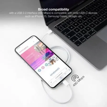 Nano Cable 10.01.6001-CO Cable USB 2.0 Tipo-C Macho a USB Tipo-C Macho Blanco 1m 60W 480Mbps