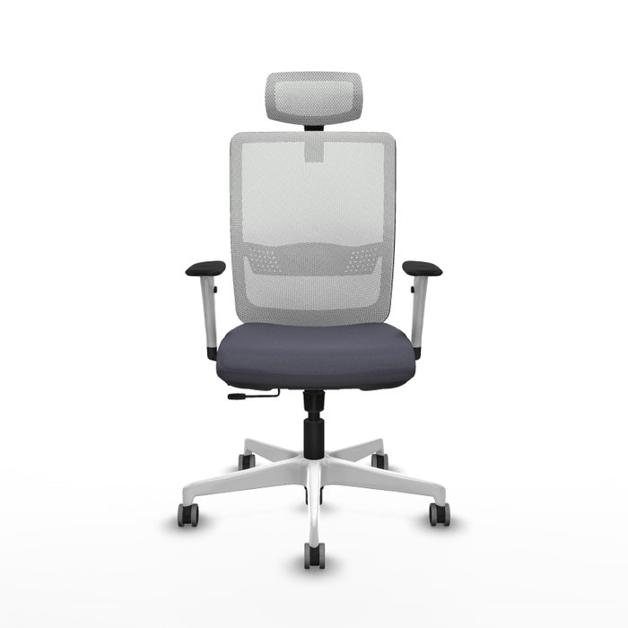 PIQUERAS Y CRESPO Silla de oficina Haches con mecanismo Sincro/Traslack Gris y Blanco PIQUERAS Y CRESPO Silla de oficina Haches con mecanismo Sincro/Traslack Gris y Blanco