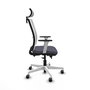 PIQUERAS Y CRESPO Silla de oficina Haches con mecanismo Sincro/Traslack Gris y Blanco