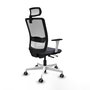 PIQUERAS Y CRESPO Silla de oficina Haches con mecanismo Sincro/Traslack Gris y Blanco