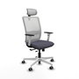 PIQUERAS Y CRESPO Silla de oficina Haches con mecanismo Sincro/Traslack Gris y Blanco