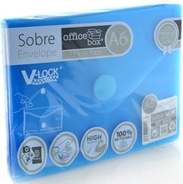 FRAGA IMPORT, S.L. Sobres A6 V-Lock con Velcro Color Azul