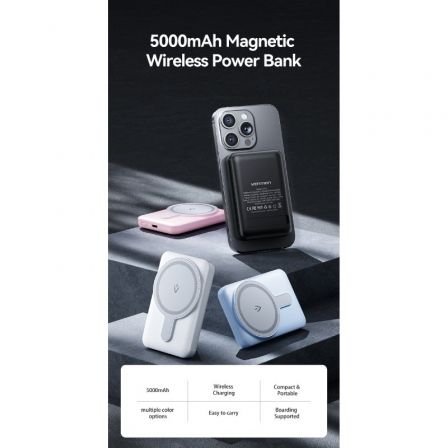 Vention FHSP0 Powerbank 5000mAh 20W Carga Inalámbrica Magnética Rosa