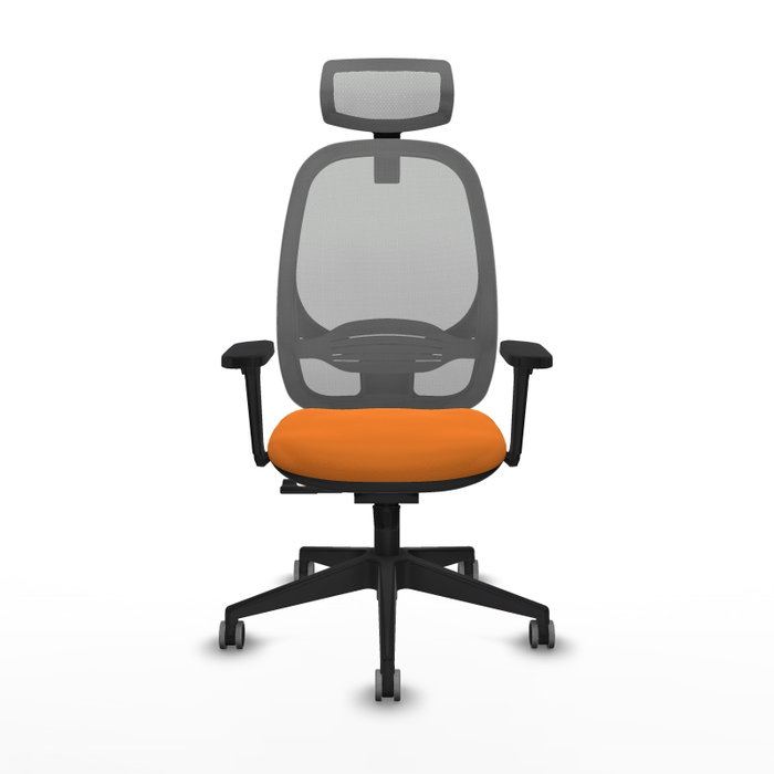 PIQUERAS Y CRESPO Silla de oficina Cilanco con mecanismo Sincro, Naranja y Gris PIQUERAS Y CRESPO Silla de oficina Cilanco con mecanismo Sincro, Naranja y Gris