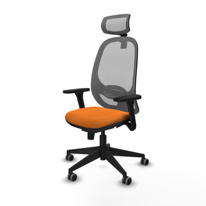 PIQUERAS Y CRESPO Silla de oficina Cilanco con mecanismo Sincro, Naranja y Gris PIQUERAS Y CRESPO Silla de oficina Cilanco con mecanismo Sincro, Naranja y Gris