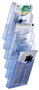 Archivo 2000 Expositor Mural Archiplay 6 Compartimentos DIN A4 Vertical Azul Transparente