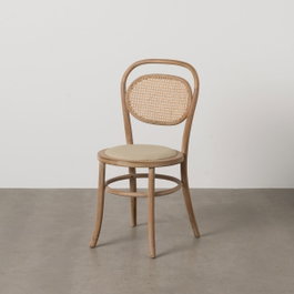 Ixia Silla Natural-Beige de Madera y Tejido