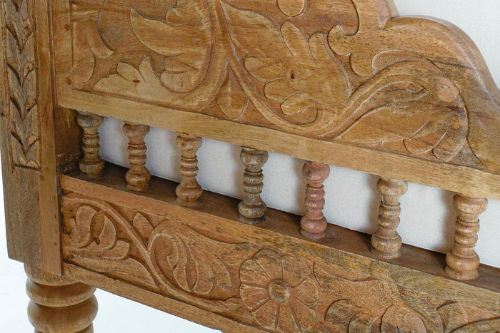 Sofa Arabe DKD Home Decor Natural Beige 77x90x190 cm