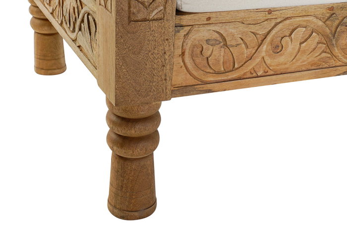 Sofa Arabe DKD Home Decor Natural Beige 77x90x190 cm