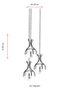 Opviq Lámpara de Araña AV-1766-3ET, Moderna, Metal y Cristal, 100 cm Largo x 50 cm Diámetro, 3xE27 Casquillo, Color Envejecido
