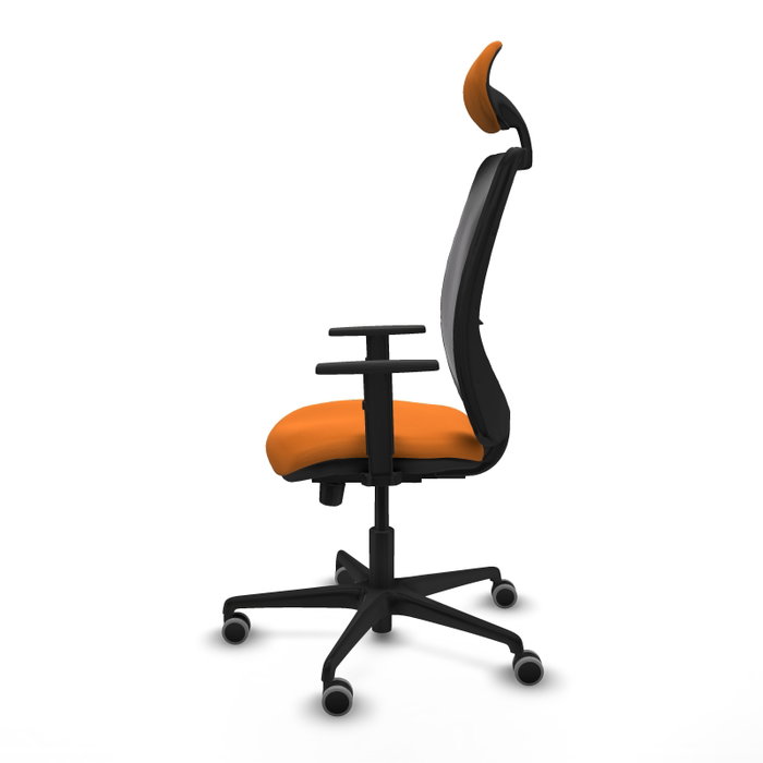 PIQUERAS Y CRESPO Silla de oficina Zulema Naranja/Negro con mecanismo Sincro/Traslack PIQUERAS Y CRESPO Silla de oficina Zulema Naranja/Negro con mecanismo Sincro/Traslack