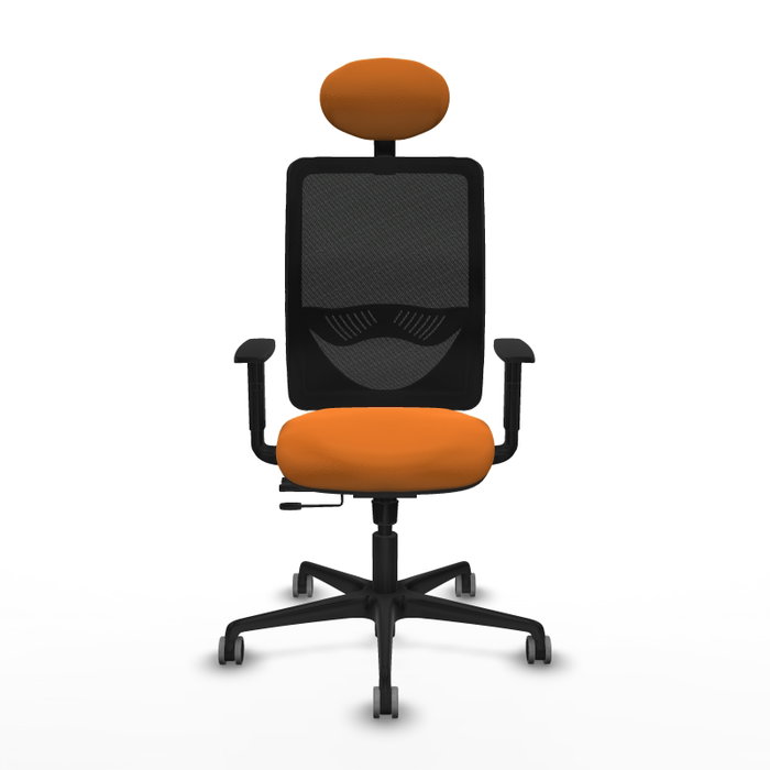 PIQUERAS Y CRESPO Silla de oficina Zulema Naranja/Negro con mecanismo Sincro/Traslack PIQUERAS Y CRESPO Silla de oficina Zulema Naranja/Negro con mecanismo Sincro/Traslack