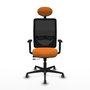 PIQUERAS Y CRESPO Silla de oficina Zulema Naranja/Negro con mecanismo Sincro/Traslack