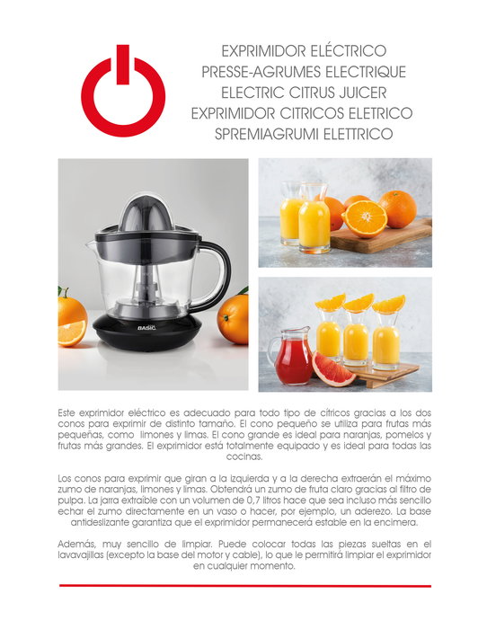 Inde Exprimidor 25W-40W 700ml (6 Unidades) Inde Exprimidor 25W-40W 700ml (6 Unidades)