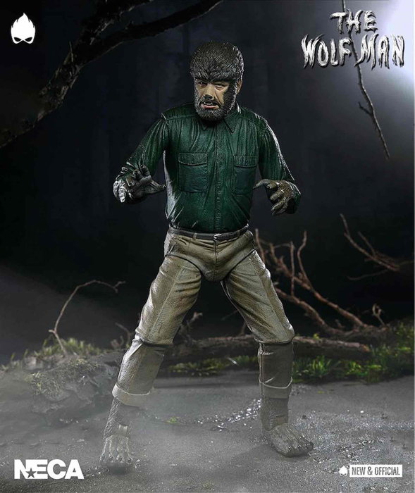Neca Figura Universal Monsters El Hombre Lobo Lon Chaney Escala 18cm Figura de Acción con Accesorios