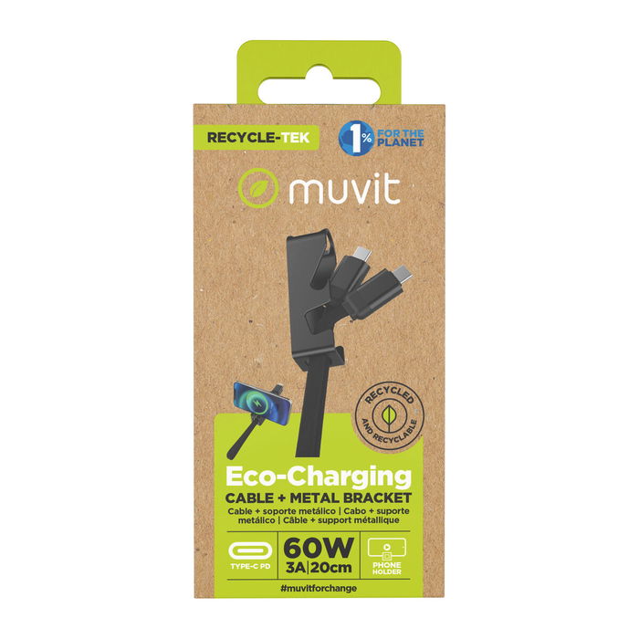 Cable USB Muvit MC167-RA-A Negro