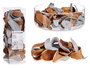 Giftdecor Bolsa Hojas Ramas Natural 9 x 27 x 9 cm (Set de 12)