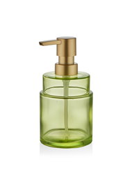 Mijölnir SBN0063 Dispensador de Jabón de Cristal Verde para Baño y Cocina, Elegante y Duradero, 9x9x15cm
