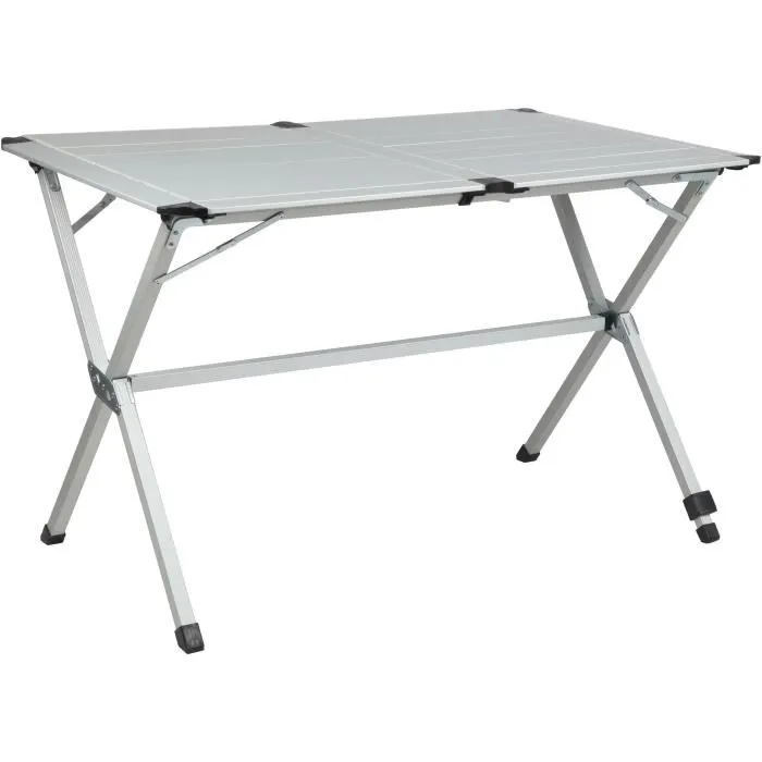 Gap Mesa Plegable 696792, Estructura Plegable con Bandeja Enrollable de Aluminio, 110 x 70 x 70 cm