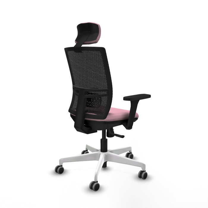 PIQUERAS Y CRESPO Silla de oficina Yunquera Rosa con mecanismo Sincro