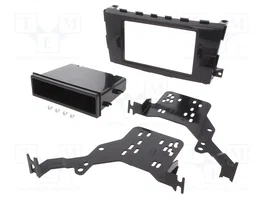METRA Bastidor de montaje de radio Nissan 1 DIN brillo gris