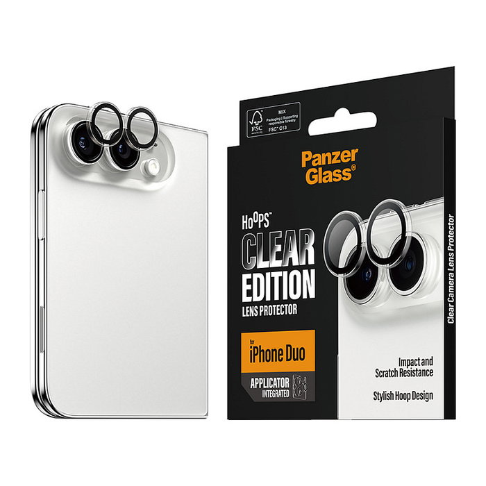 PanzerGlass Hoops Protector de Lente de Cámara Transparente para Apple iPhone Duo PanzerGlass Hoops Protector de Lente de Cámara Transparente para Apple iPhone Duo
