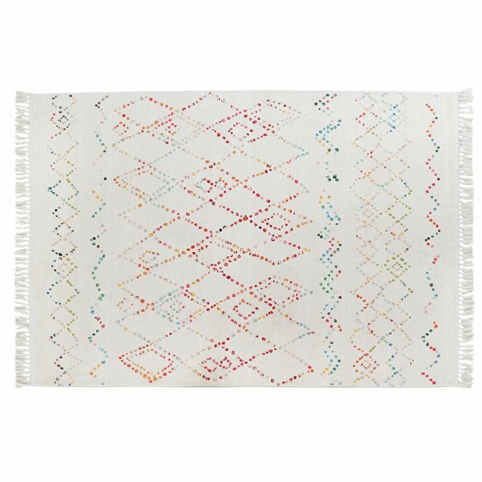 DKD Home Decor Alfombra de Poliéster con Diseño de Rombos Multicolor 200x290x0,7 cm