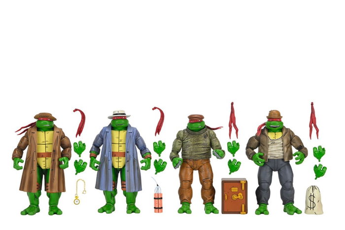 Las Tortugas Ninja Pack de 4 Figuras Gangster Turtles 18 cm Las Tortugas Ninja Pack de 4 Figuras Gangster Turtles 18 cm