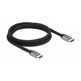 DeLOCK Cable HDMI 48 Gbps 8K 60Hz 2m Certificado, Ultra Alta Velocidad, Negro/Gris